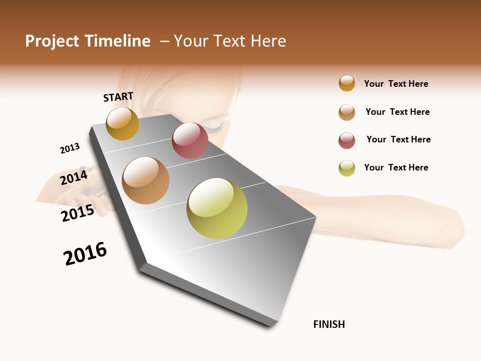 Beautiful Businesswoman One Person Woman PowerPoint Template