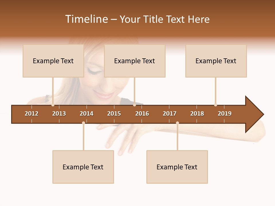 Beautiful Businesswoman One Person Woman PowerPoint Template