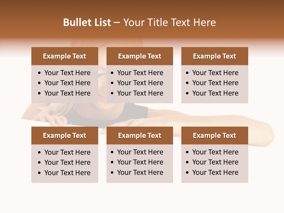 Beautiful Businesswoman One Person Woman PowerPoint Template