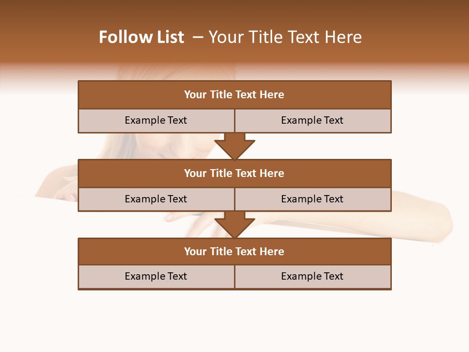 Beautiful Businesswoman One Person Woman PowerPoint Template