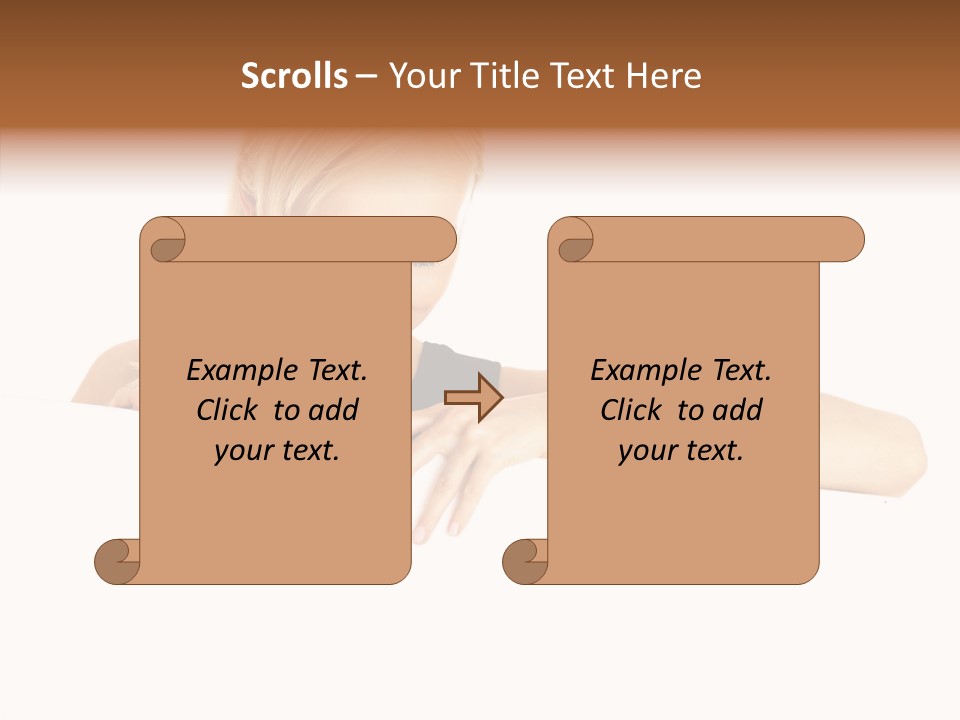 Beautiful Businesswoman One Person Woman PowerPoint Template
