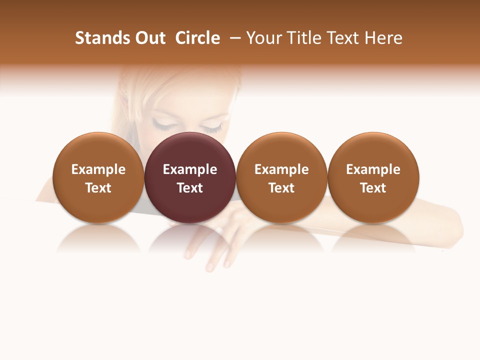 Beautiful Businesswoman One Person Woman PowerPoint Template