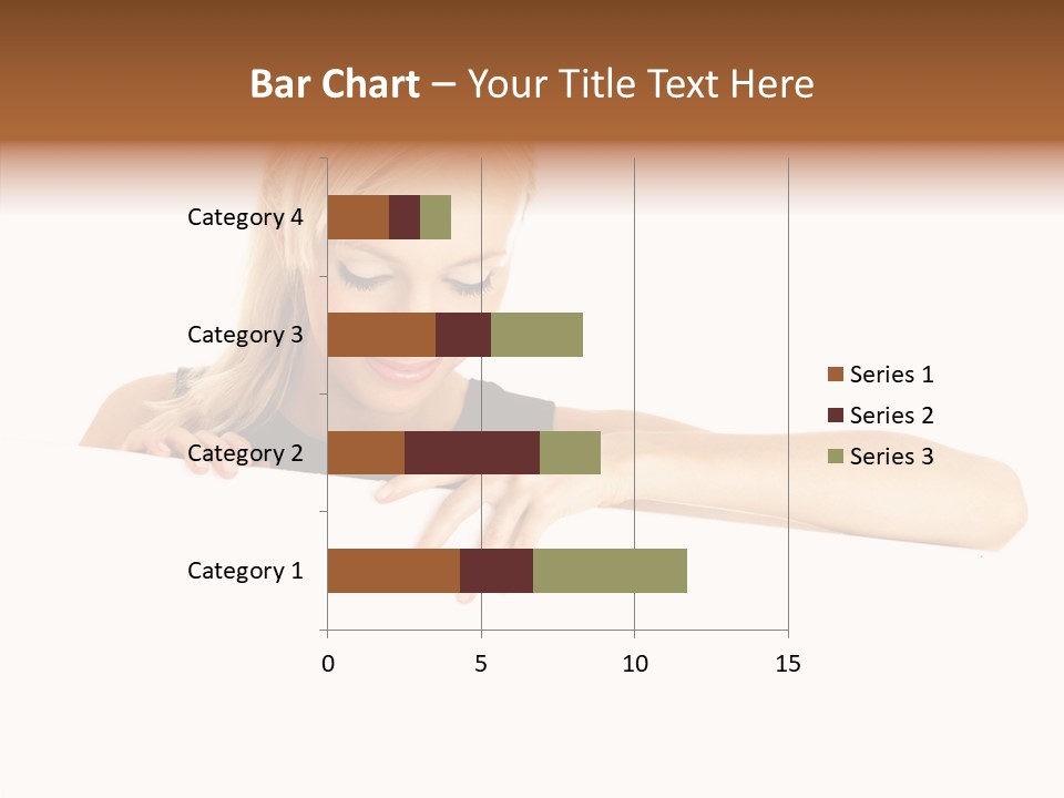 Beautiful Businesswoman One Person Woman PowerPoint Template