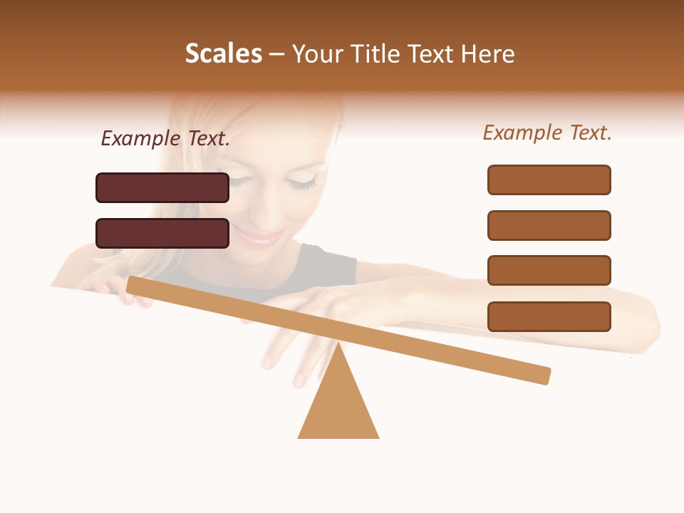 Beautiful Businesswoman One Person Woman PowerPoint Template