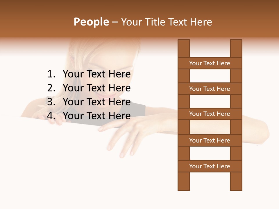 Beautiful Businesswoman One Person Woman PowerPoint Template