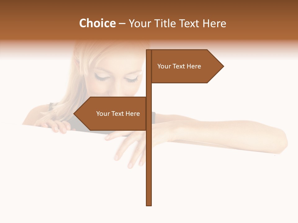 Beautiful Businesswoman One Person Woman PowerPoint Template