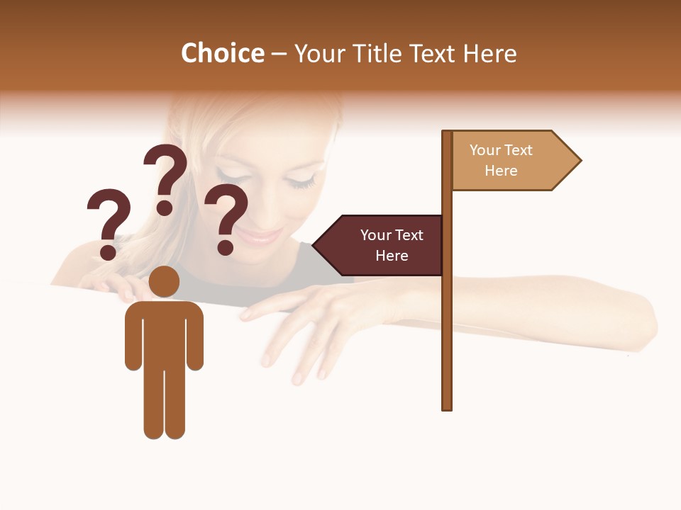 Beautiful Businesswoman One Person Woman PowerPoint Template