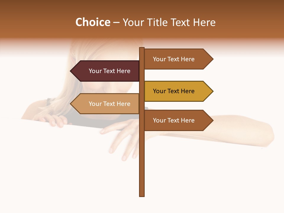 Beautiful Businesswoman One Person Woman PowerPoint Template