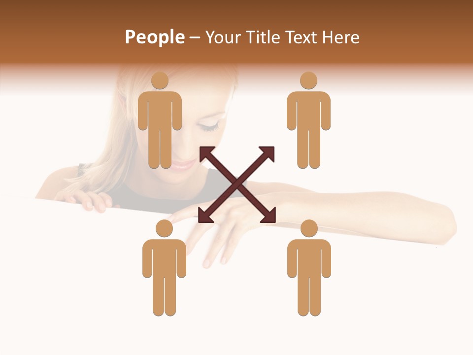 Beautiful Businesswoman One Person Woman PowerPoint Template