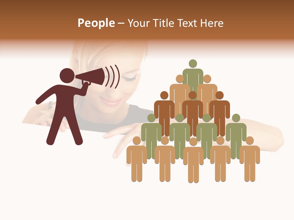 Beautiful Businesswoman One Person Woman PowerPoint Template