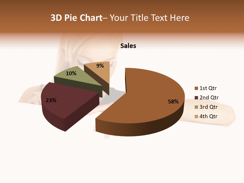 Beautiful Businesswoman One Person Woman PowerPoint Template