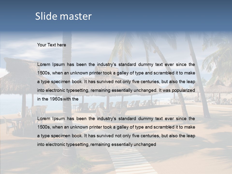 Tropical Seaside Shade PowerPoint Template