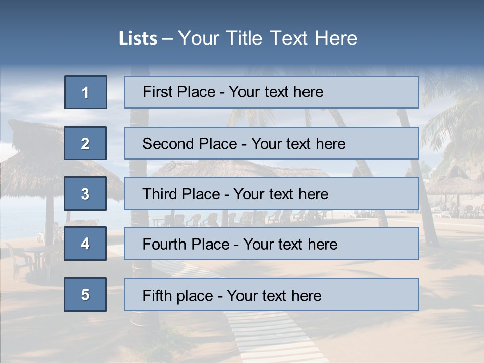 Tropical Seaside Shade PowerPoint Template