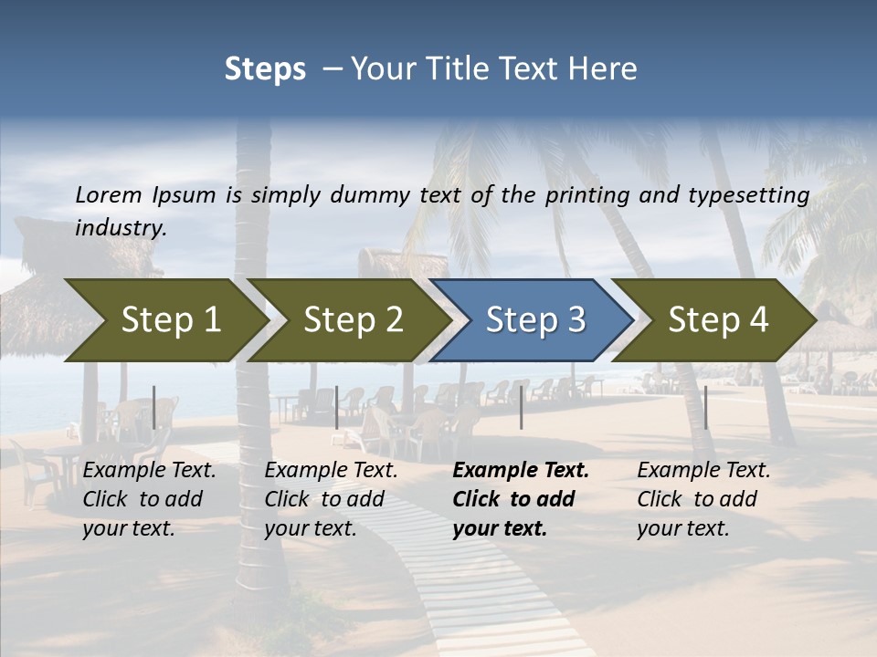 Tropical Seaside Shade PowerPoint Template