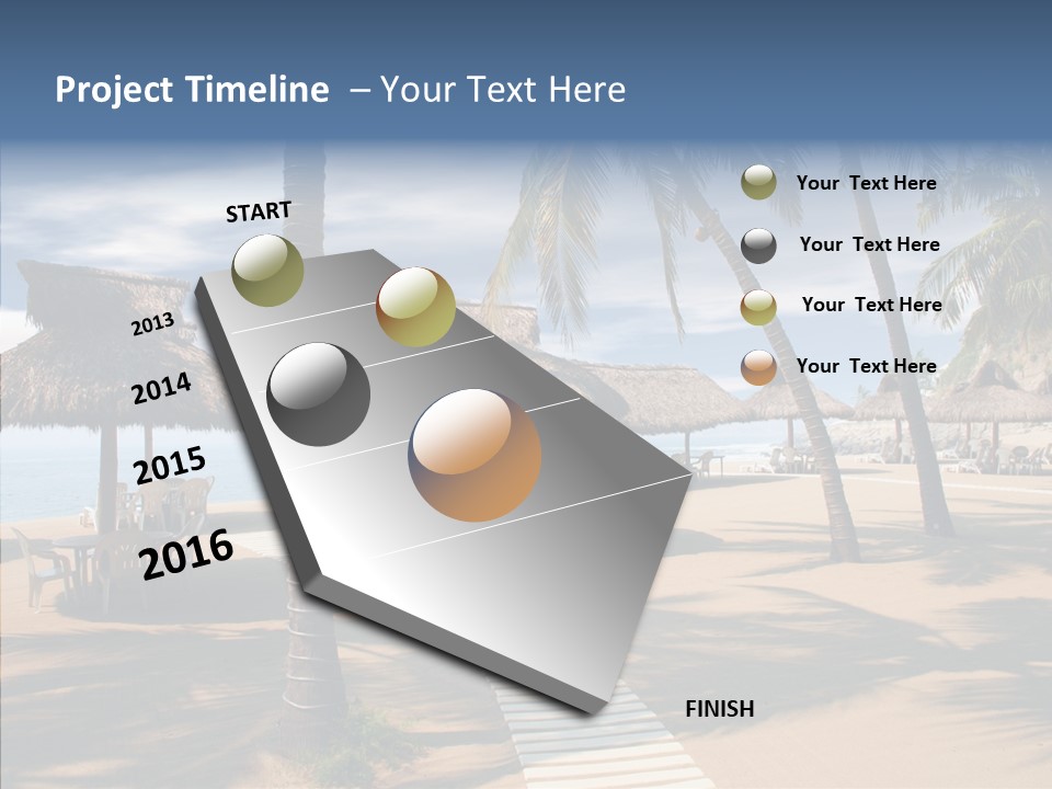 Tropical Seaside Shade PowerPoint Template
