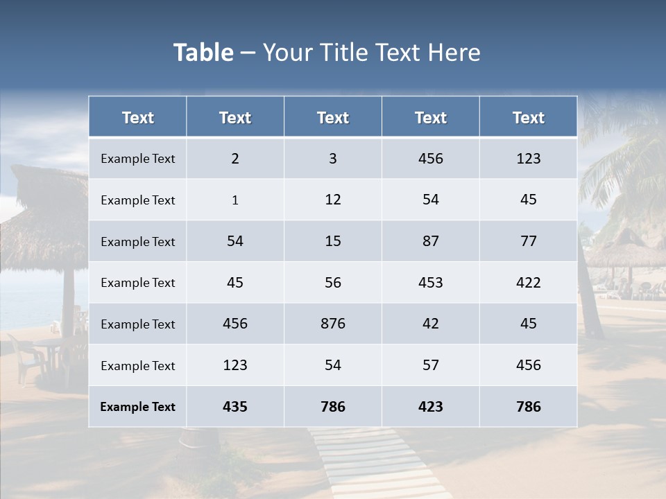 Tropical Seaside Shade PowerPoint Template