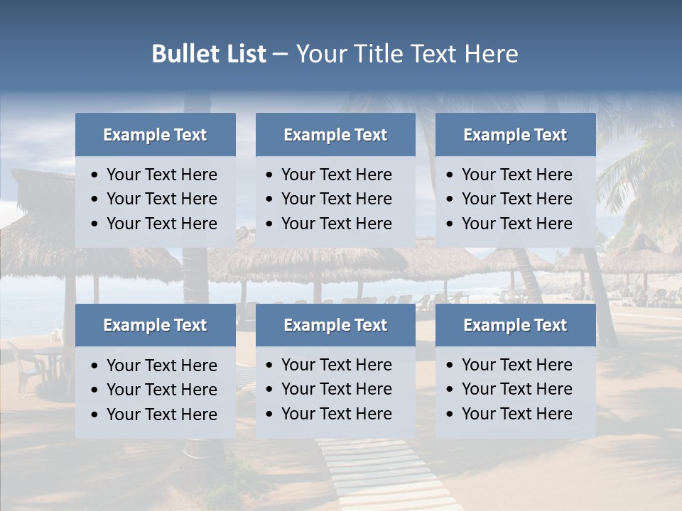 Tropical Seaside Shade PowerPoint Template
