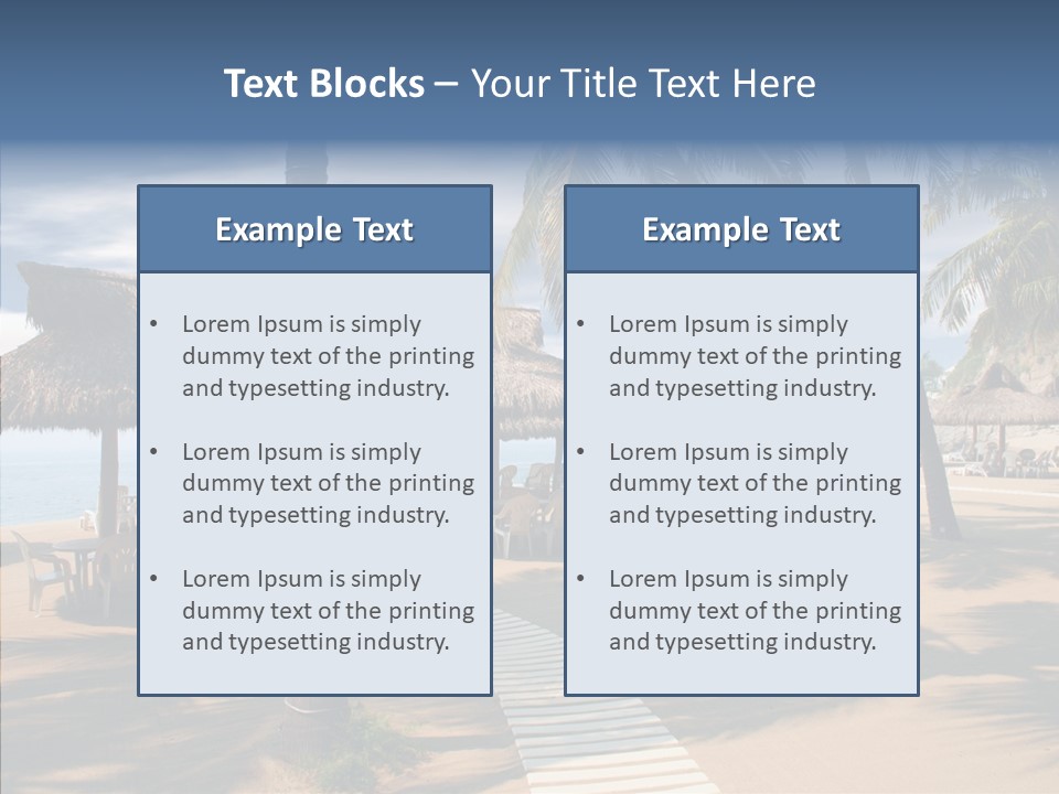 Tropical Seaside Shade PowerPoint Template