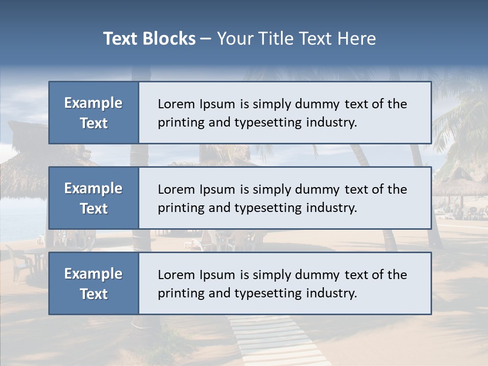 Tropical Seaside Shade PowerPoint Template