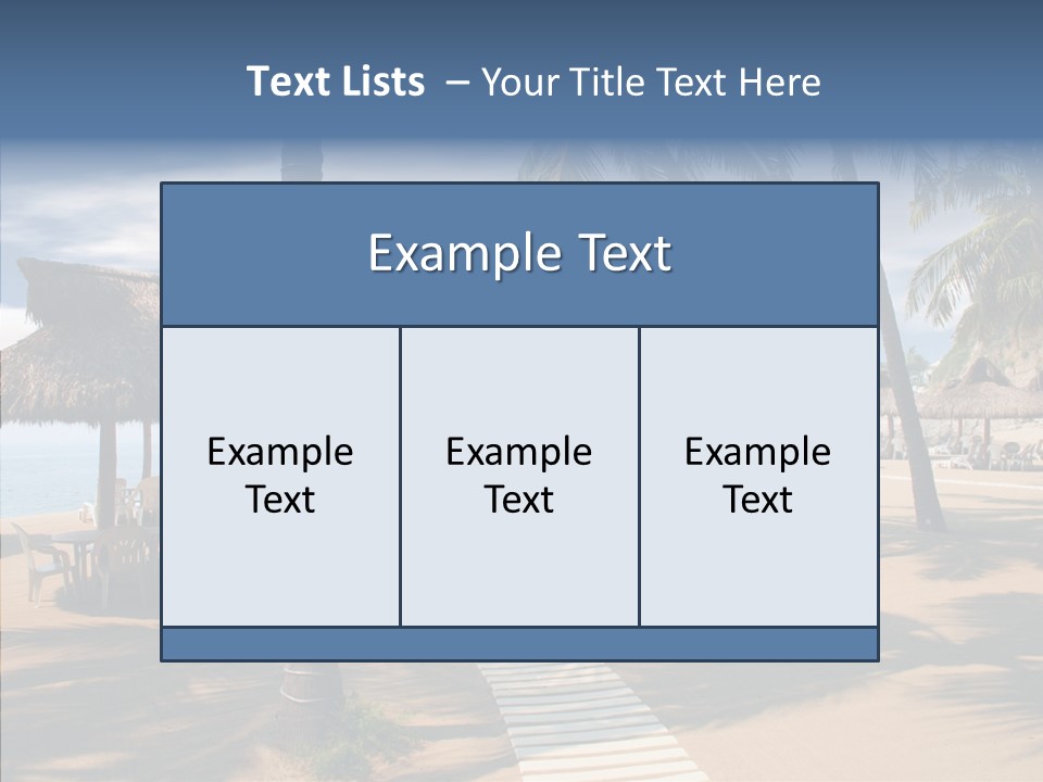 Tropical Seaside Shade PowerPoint Template