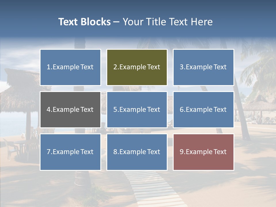 Tropical Seaside Shade PowerPoint Template