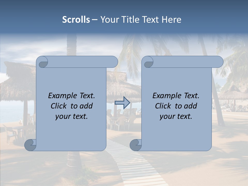 Tropical Seaside Shade PowerPoint Template