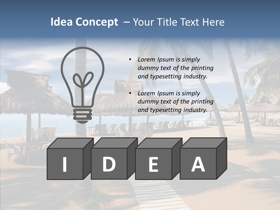 Tropical Seaside Shade PowerPoint Template