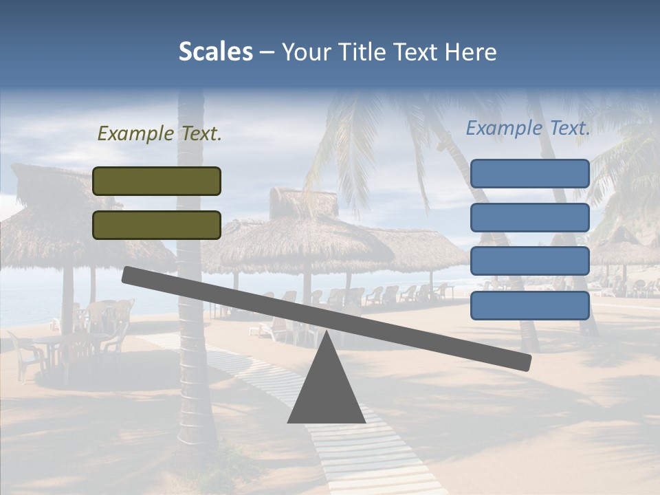 Tropical Seaside Shade PowerPoint Template