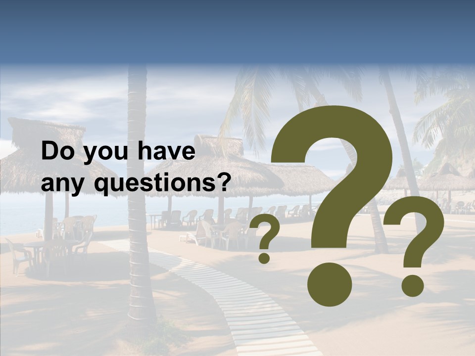 Tropical Seaside Shade PowerPoint Template