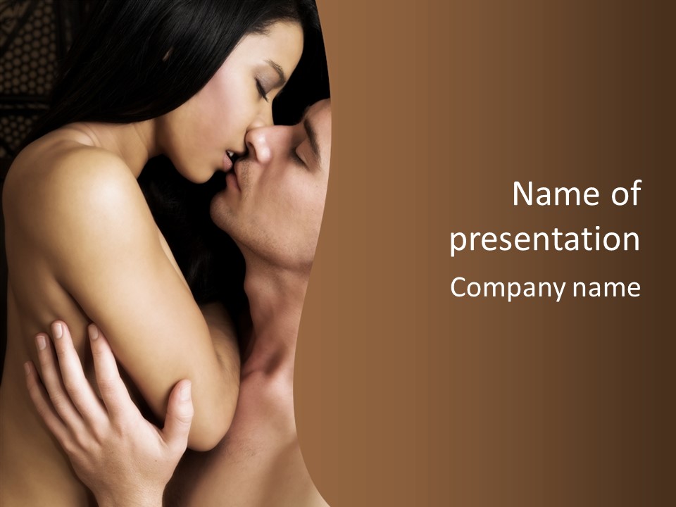 Sexuality Undress Entice PowerPoint Template