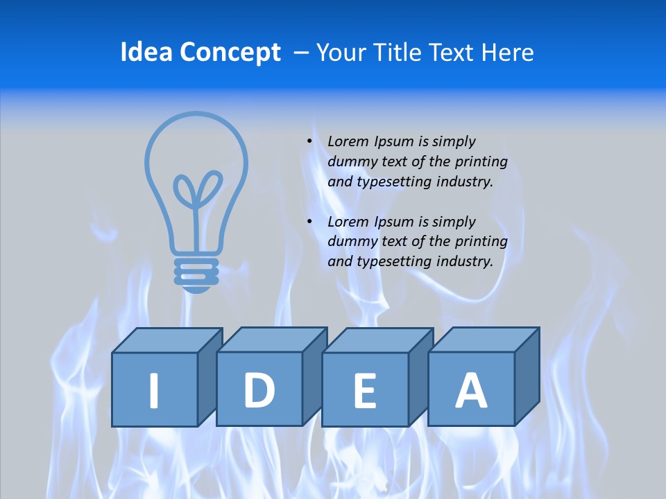Flaming Beautiful Flambering PowerPoint Template