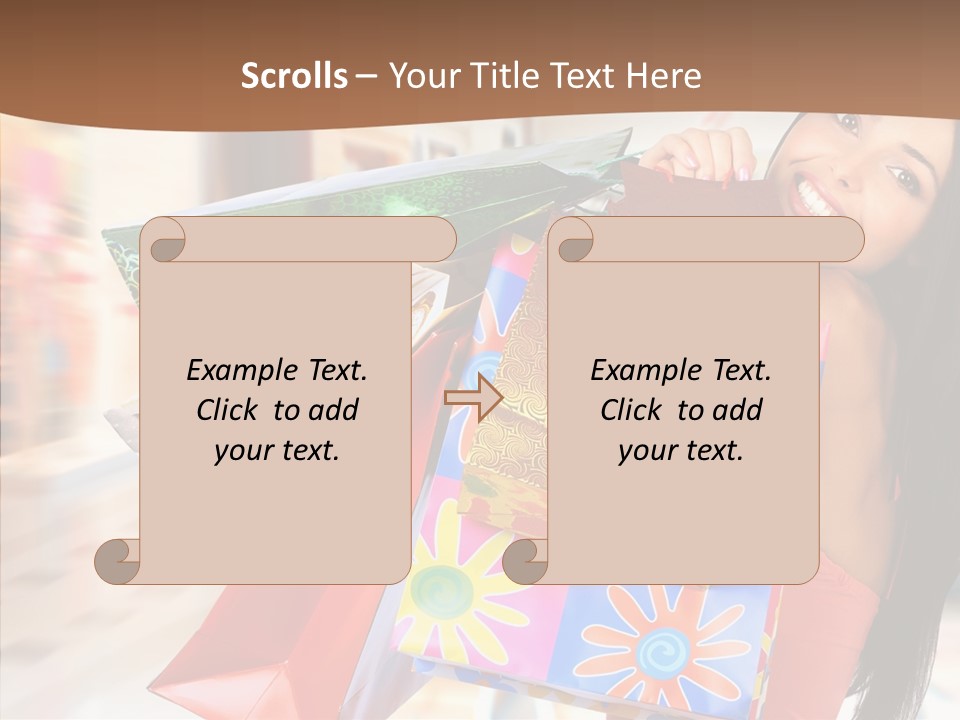 Lady White Fashion PowerPoint Template
