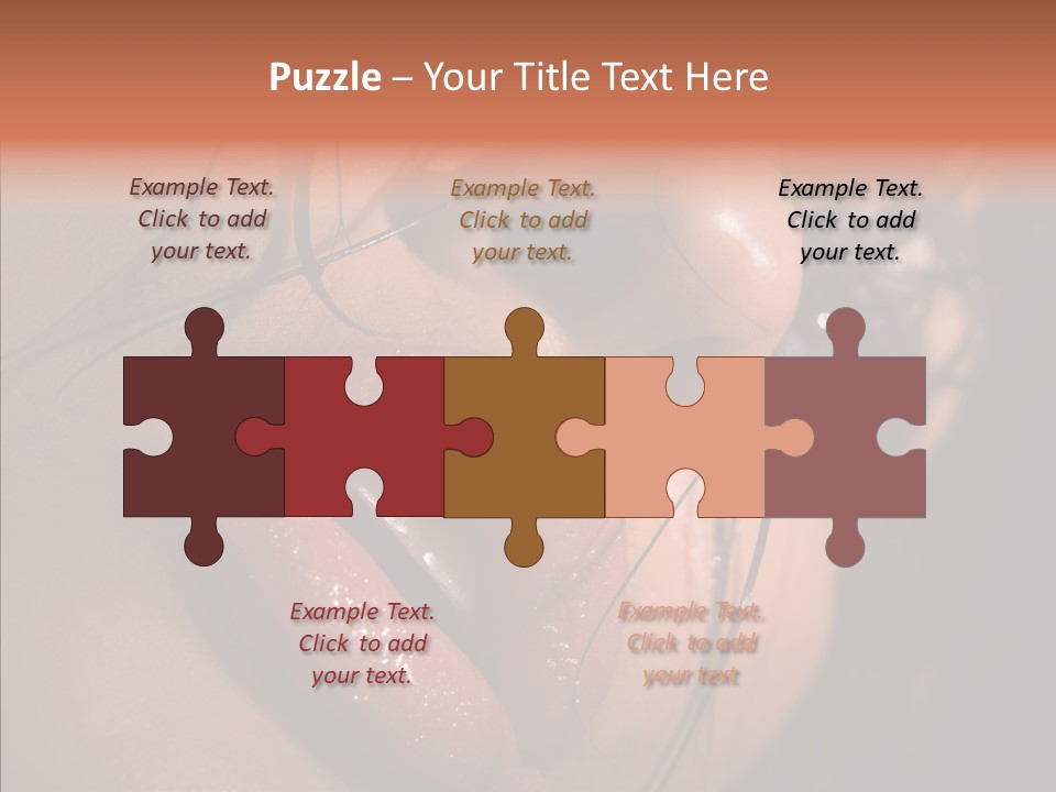 Close Up Hair Make Up PowerPoint Template