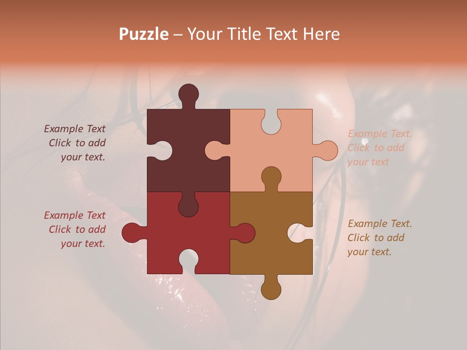 Close Up Hair Make Up PowerPoint Template