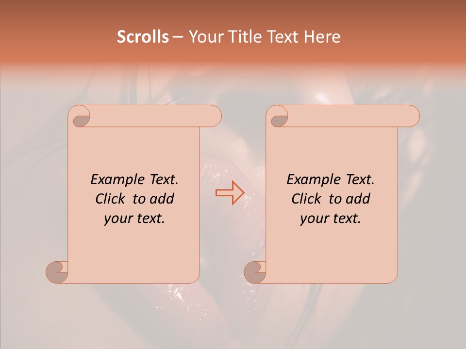 Close Up Hair Make Up PowerPoint Template