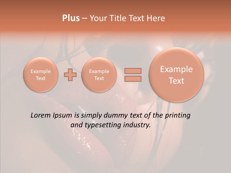 Close Up Hair Make Up PowerPoint Template