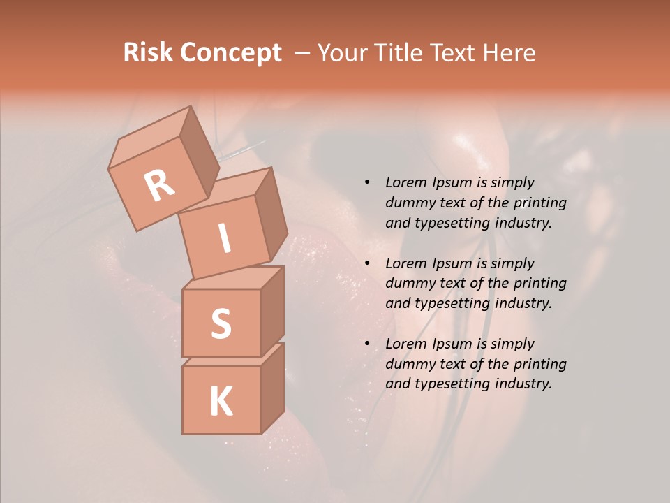 Close Up Hair Make Up PowerPoint Template