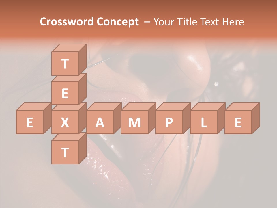 Close Up Hair Make Up PowerPoint Template