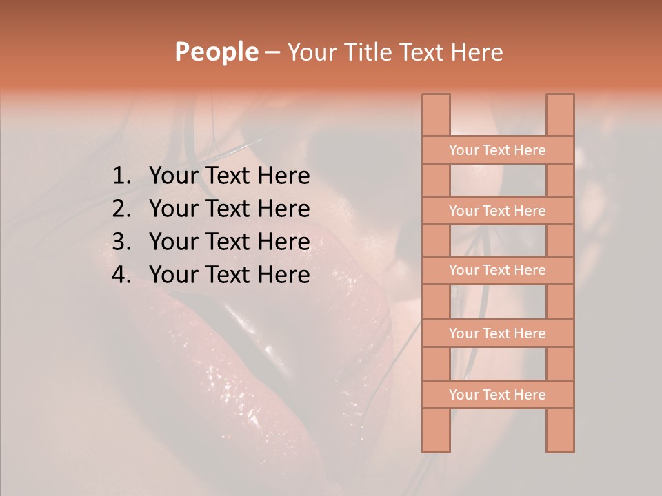 Close Up Hair Make Up PowerPoint Template