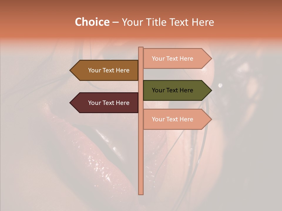 Close Up Hair Make Up PowerPoint Template