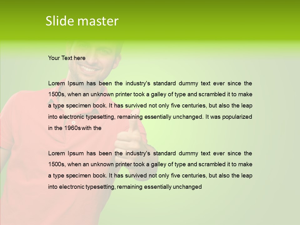 Isolated Achievement Portrait PowerPoint Template