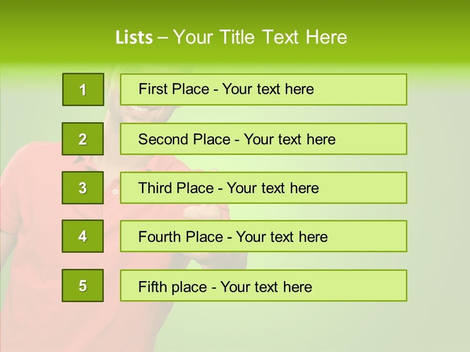 Isolated Achievement Portrait PowerPoint Template