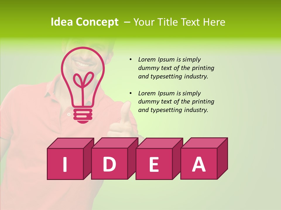 Isolated Achievement Portrait PowerPoint Template