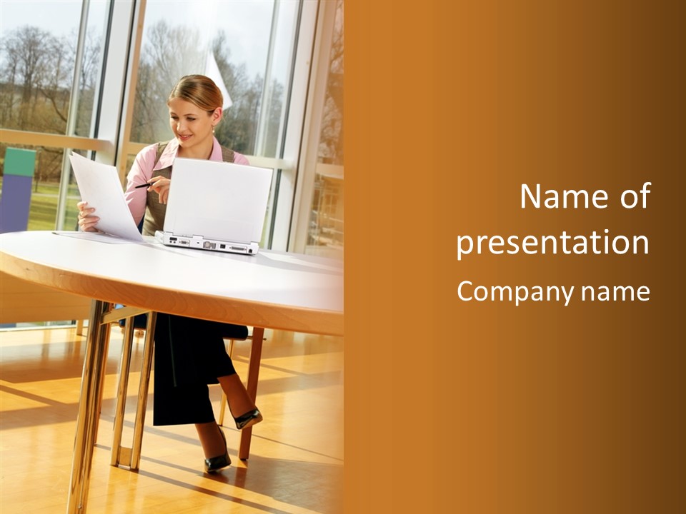 People Businesspeople Office PowerPoint Template