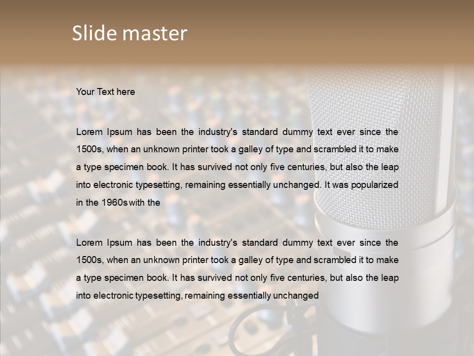 Musical Buttons Volume PowerPoint Template