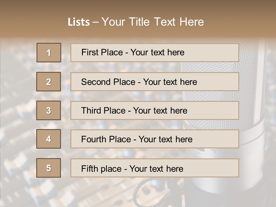 Musical Buttons Volume PowerPoint Template