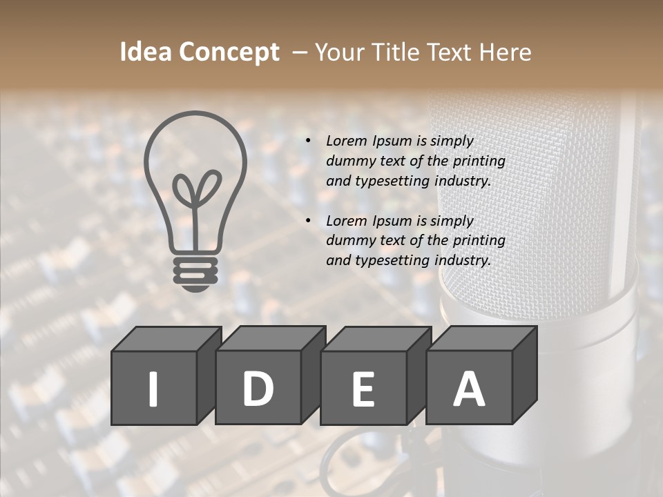 Musical Buttons Volume PowerPoint Template