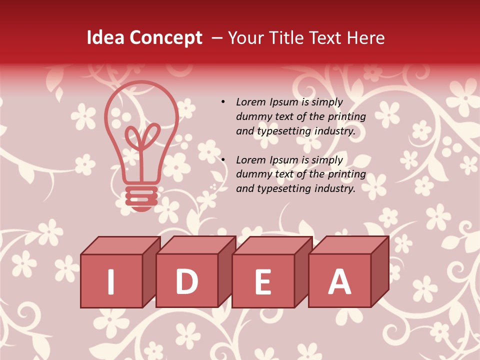 Light Graphic Plant PowerPoint Template