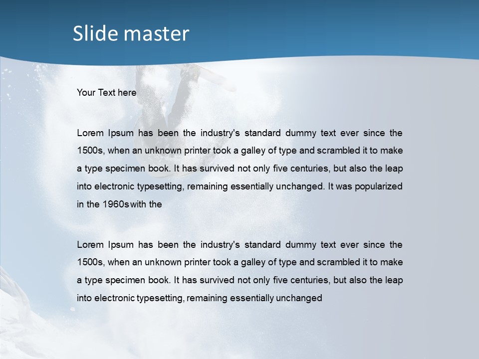 Skier Boy Speed PowerPoint Template