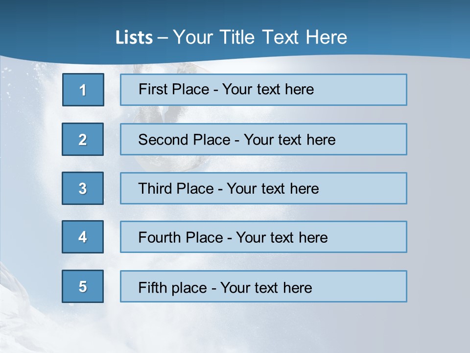 Skier Boy Speed PowerPoint Template